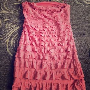 Strapless dress pink express
